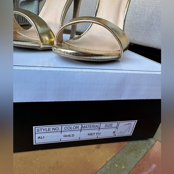 ALEXANDRIA BRANDAO ALI HEEL - WOMEN’S STRAPPY STILETTO HEELS IN GOLD - Picture 7 of 13